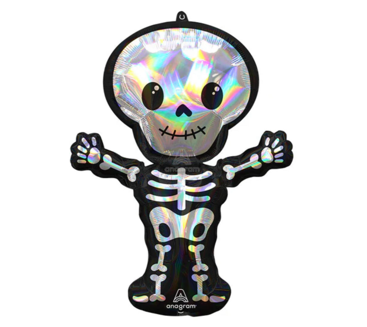 Anagram 34" Holographic Iridescent Skeleton Foil Balloon